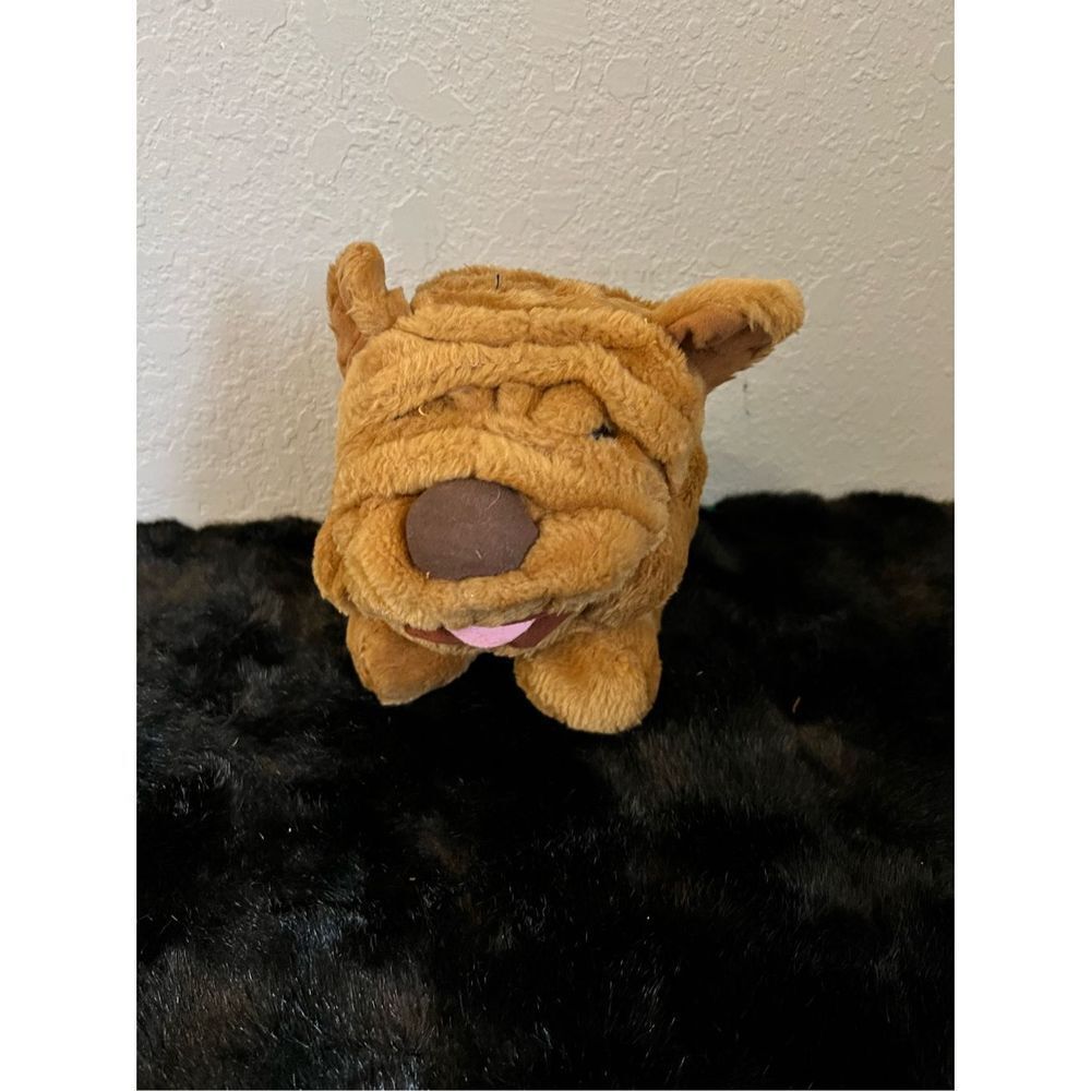 Beverly Hills Teddy Bear Company Barking Wrinkly Dog Puppet Shar Pei Plush